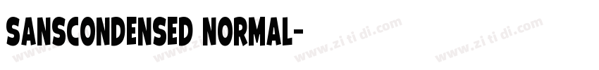 SansCondensed Normal字体转换